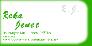 reka jenet business card